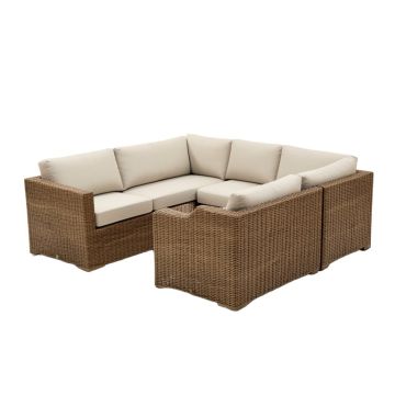 Albrah Patio Sectional With Cushions