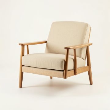 River Canyon Upholstered Armchair - Beige (synthetic illustration; no displayed measurements)