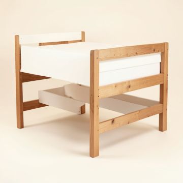 Allain Twin Solid Wood Low Loft Bed (synthetic illustration; no displayed measurements)