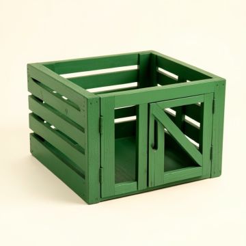 Maple Arc Empty Furniture-Style Pet Crate (synthetic illustration; no displayed measurements)