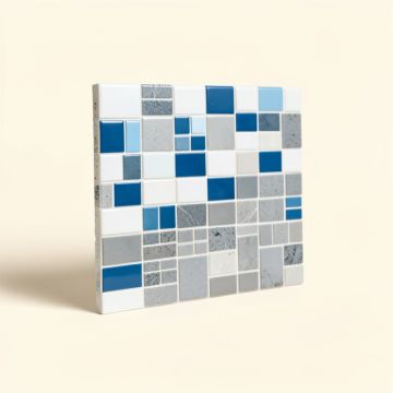 Arabesque 3 '' X 3 '' Glass Mosaic Subway Wall & Floor Tile (synthetic illustration; no displayed measurements)