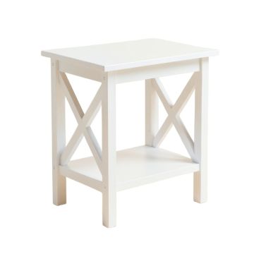 River Bluff Side Table - White