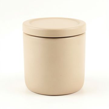 Oak Arc Storage Canister With Lid - Beige (synthetic illustration; no displayed measurements)