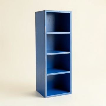 Shore Arc Narrow Cubby Tower - Blue (synthetic illustration; no displayed measurements)