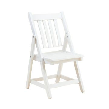 Bay Crest Folding Outdoor Chair - White