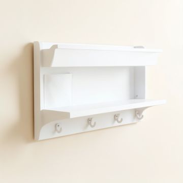 Reed Canyon Wall-Mounted Entryway Organizer Shelf - White (synthetic illustration; no displayed measurements)