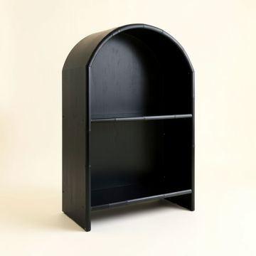 Ash Crest Freestanding Bookcase - Black (synthetic illustration; no displayed measurements)