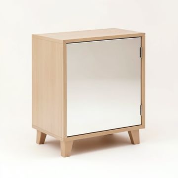 Spears Mirrored 1 Door Accent Cabinet (synthetic illustration; no displayed measurements)