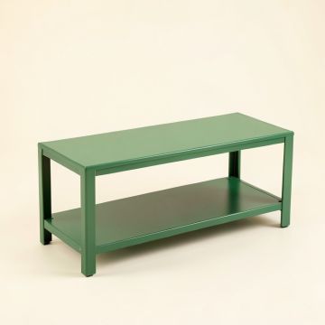 Wren Bend Narrow Outdoor Storage Bench - Green (synthetic illustration; no displayed measurements)