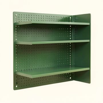Meadow Brook Empty Wall-Mounted Tool Organizer Panel - Green (synthetic illustration; no displayed measurements)