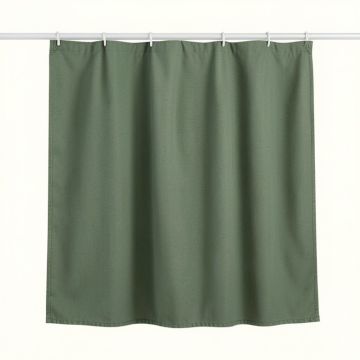 Holly Bridge Shower Curtain Hanging Flat From A Plain Rod - Green (synthetic illustration; no displayed measurements)