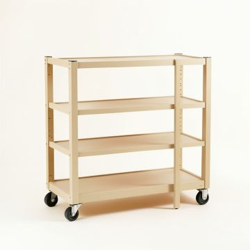 Dune Dell Empty Rolling Workshop Cart - Beige (synthetic illustration; no displayed measurements)