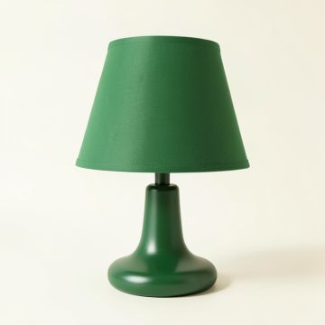 Cliff Crossing Table Lamp With A Plain Fabric Shade - Green (synthetic illustration; no displayed measurements)