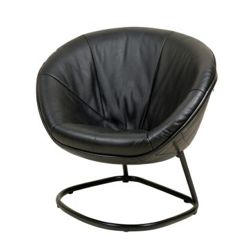 Cheney 30 '' Wide Cowhide Papasan Chair