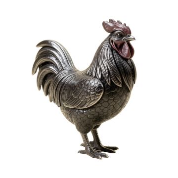 Anatole Tin And Chalkboard Rooster Figurine