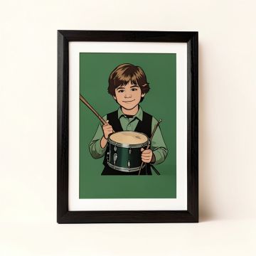 Drummer Boy - Picture Frame Textual Art Print (synthetic illustration; no displayed measurements)