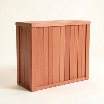 Briar Dell Narrow Outdoor Storage Bench - Terracotta (synthetic illustration; no displayed measurements)