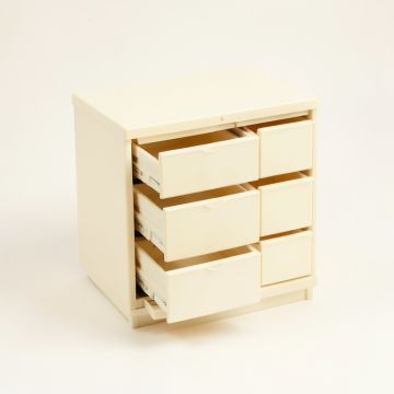 Linden Edge Small-Parts Storage Drawer Cabinet - Ivory (synthetic illustration; no displayed measurements)