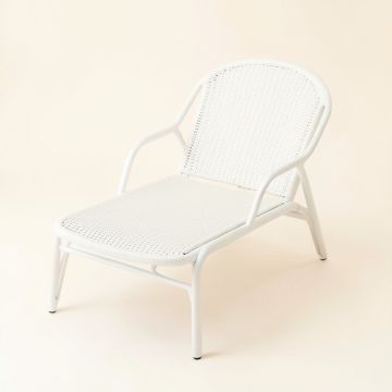 Cedar Bluff Outdoor Lounge Chair - White (synthetic illustration; no displayed measurements)