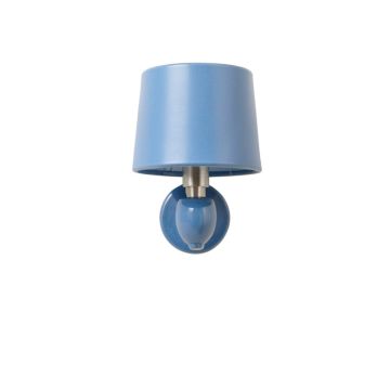 Elm Branch Wall Sconce Mounted On A Plain Wall - Blue