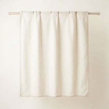 Glen Dale Shower Curtain Hanging Flat From A Plain Rod - Cream (synthetic illustration; no displayed measurements)