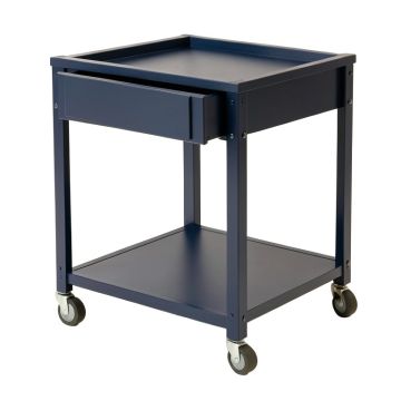 Slate Bridge Empty Rolling Workshop Cart - Navy