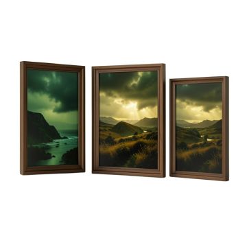 Storm In Evening Light - 3 Piece Picture Frame Photograph Print Set On Acrylic