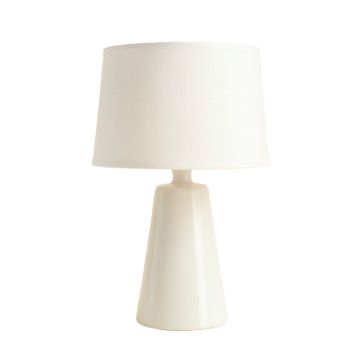 Holly Brook Table Lamp With A Plain Fabric Shade - White