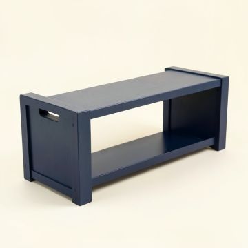 Bay Arc Narrow Outdoor Storage Bench (synthetic illustration; no displayed measurements)