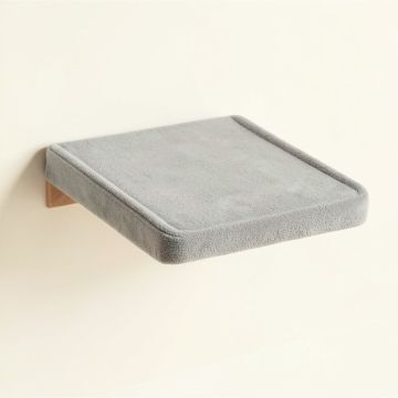 Cliff Brook Wall-Mounted Cat Perch - Gray (synthetic illustration; no displayed measurements)