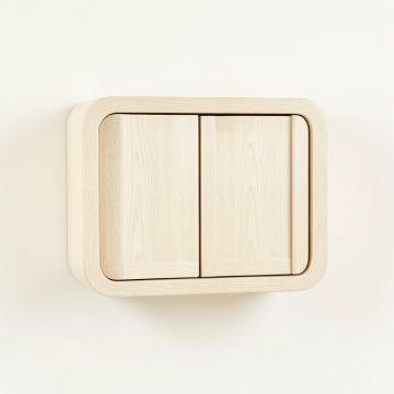 Oak Dell Wall-Mounted Entry Cabinet - Ivory (synthetic illustration; no displayed measurements)