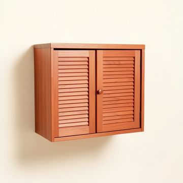 Birch Arc Wall-Mounted Entry Cabinet (synthetic illustration; no displayed measurements)