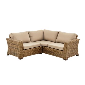 Varner Outdoor 5 Piece Rattan Sofa Seating Group Set