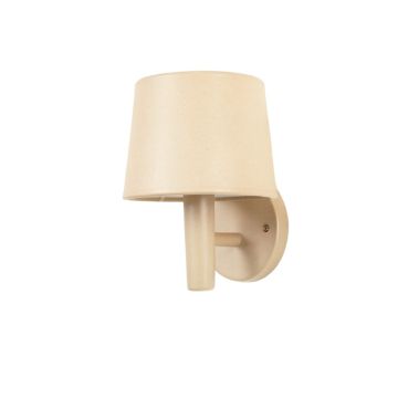 Olive Arc Wall Sconce Mounted On A Plain Wall - Beige