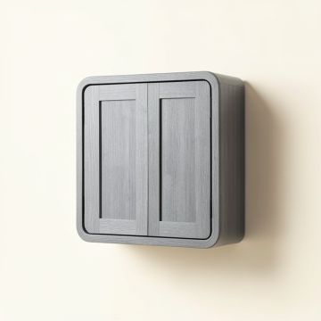 Juniper Bend Wall-Mounted Entry Cabinet - Gray (synthetic illustration; no displayed measurements)