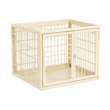 Maple Brook Empty Furniture-Style Pet Crate - Ivory