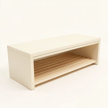 Stone Canyon Shoe Storage Bench - Ivory (synthetic illustration; no displayed measurements)