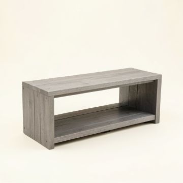 Dune Branch Narrow Outdoor Storage Bench - Gray (synthetic illustration; no displayed measurements)