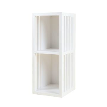 Flint Dale Narrow Cubby Tower - White