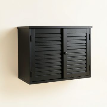 Glen Bend Wall-Mounted Entry Cabinet - Black (synthetic illustration; no displayed measurements)
