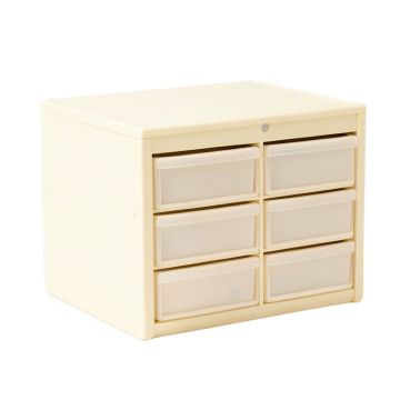Moss Crossing Small-Parts Storage Drawer Cabinet - Ivory