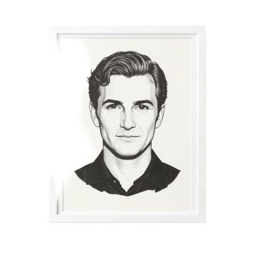 Barak Icon Etched Portrait By Neil Shigley - Graphic Art Print