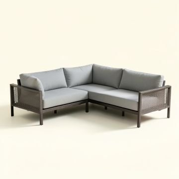 Joakin 77.2 '' Wide Outdoor Patio Sectional With Cushion (synthetic illustration; no displayed measurements)