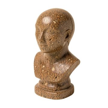 Brown Polystone Meditator Bust