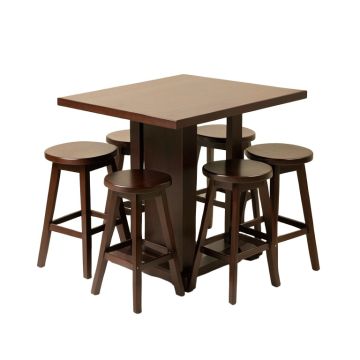 Wilsad 5 Pieces Dining Room Bar Table Set With 4 Bar Stools
