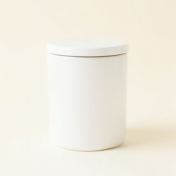 Brook Dale Storage Canister With Lid - White (synthetic illustration; no displayed measurements)