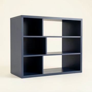 Flint Edge Desktop Shelving Unit - Navy (synthetic illustration; no displayed measurements)