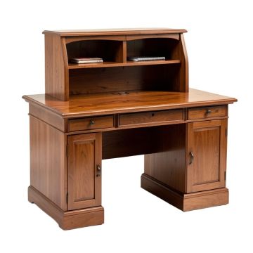 Solid Wood Secretary Desk With Hutch