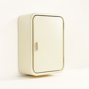 Harbor Bridge Wall-Mounted Laundry Cabinet - Ivory (synthetic illustration; no displayed measurements)