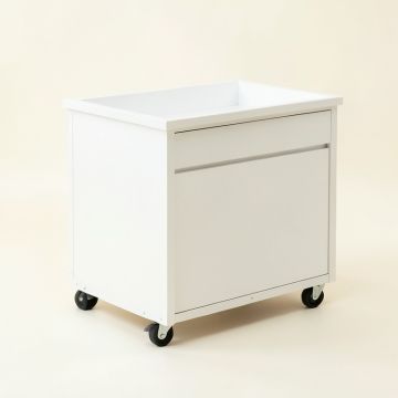 Slate Crossing Empty Rolling Workshop Cart - White (synthetic illustration; no displayed measurements)